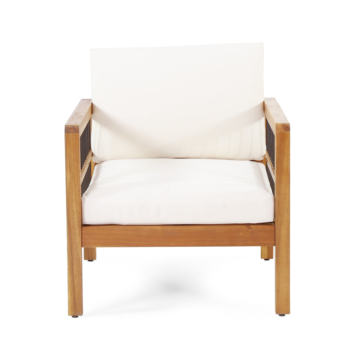 Elias Outdoor Acacia Wood Outdoor Chat Set by Christopher Knight Home