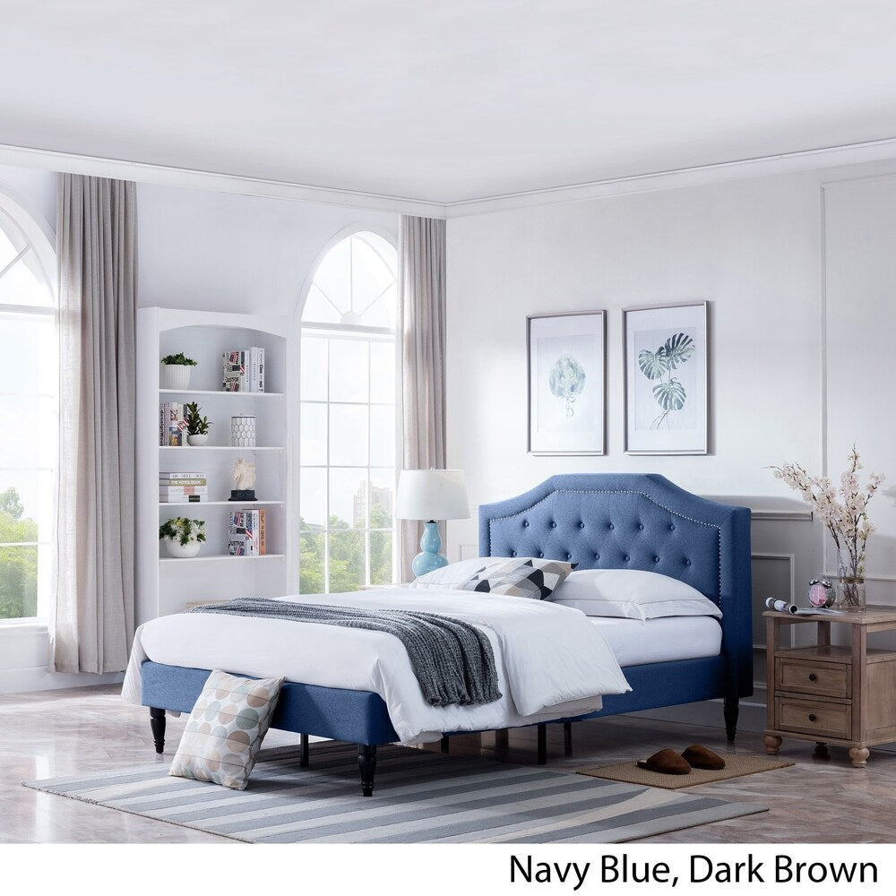 Elinor Upholstered Queen Platform Bed by Christopher Knight Home