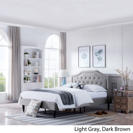 Elinor Upholstered Queen Platform Bed by Christopher Knight Home