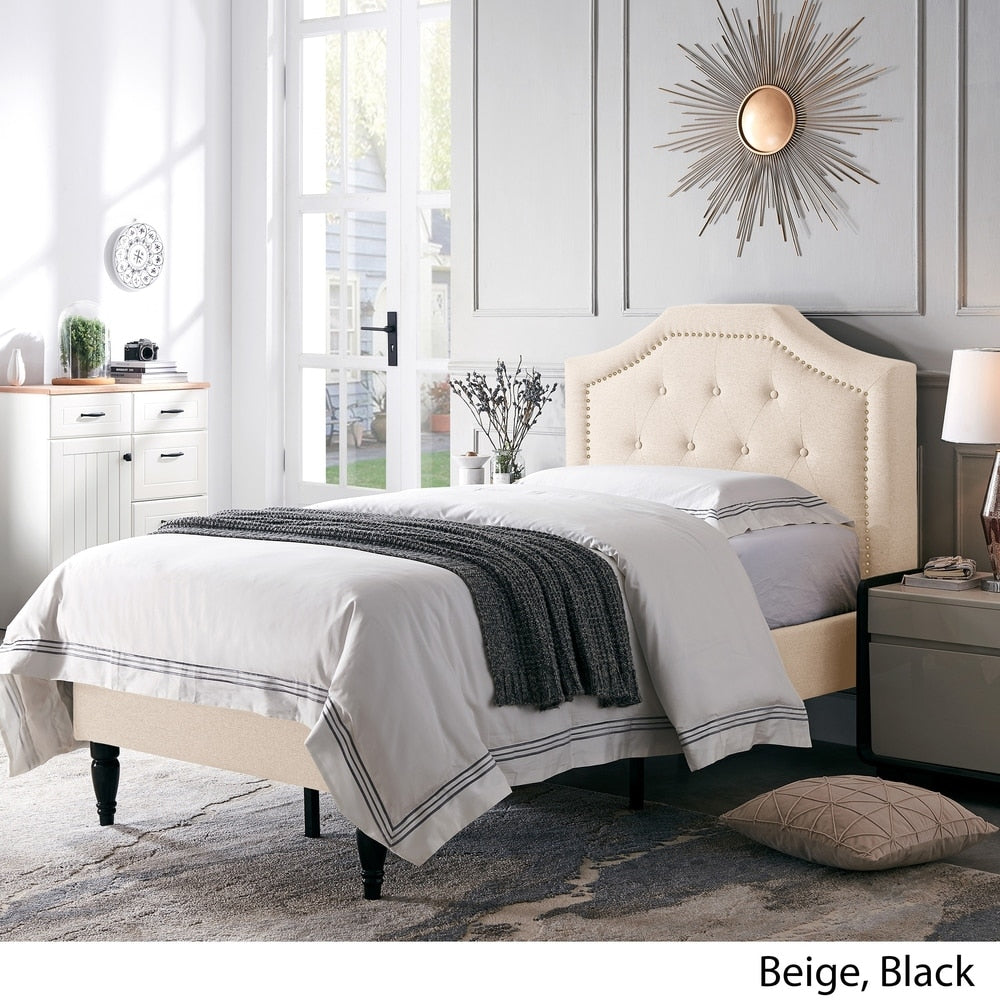 Elinor Upholstered Twin-size Platform Bed by Christopher Knight Home