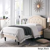 Elinor Upholstered Twin-size Platform Bed by Christopher Knight Home
