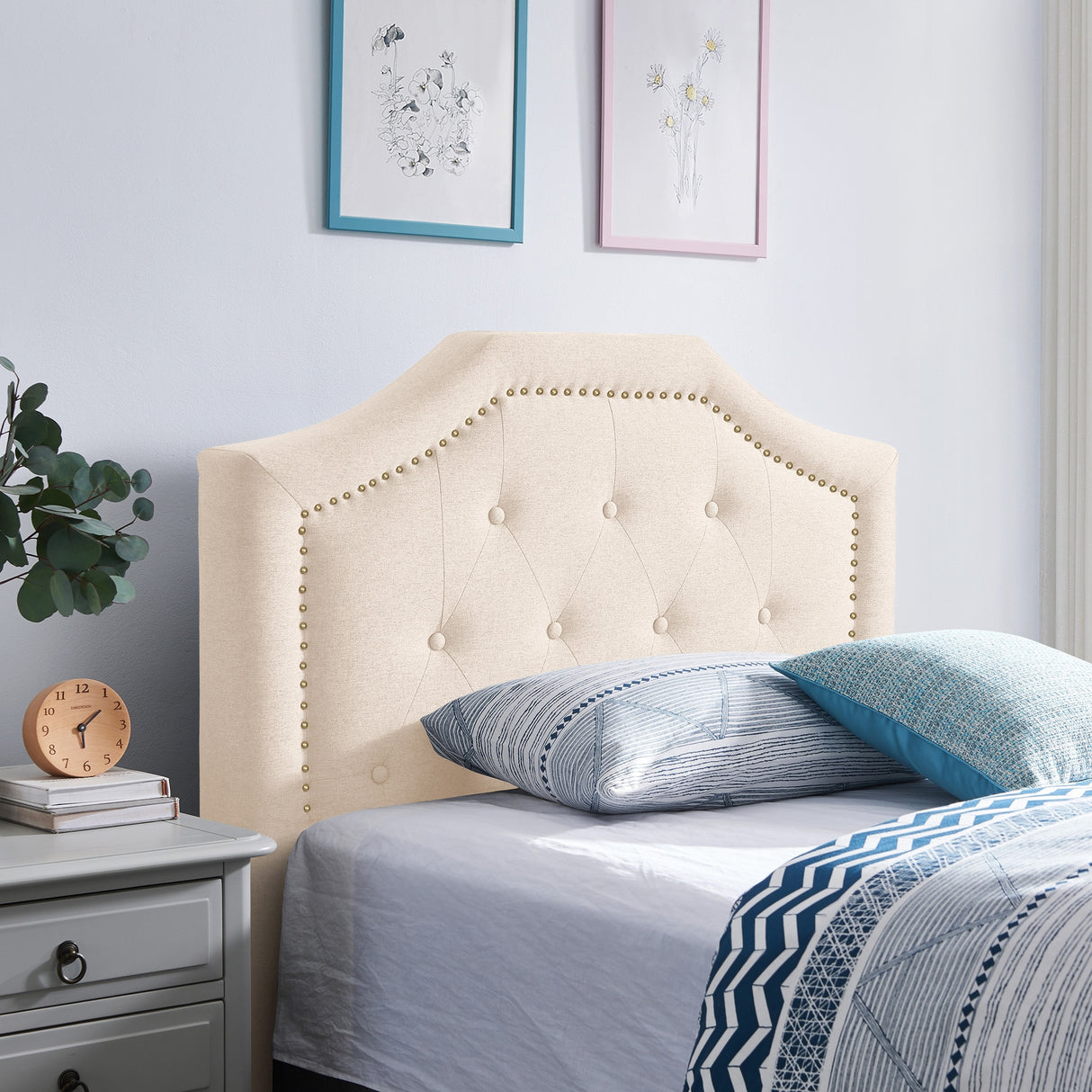 Elinor Contemporary Upholstered Twin Headboard by Christopher Knight Home