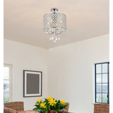 Elise 14 inch flush mount in chrome - Exact Size