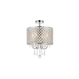 Elise 14 inch flush mount in chrome - Exact Size