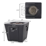 Elisson Outdoor Outdoor 40,000 BTU Lightweight Concrete Square Fire Pit by Christopher Knight Home