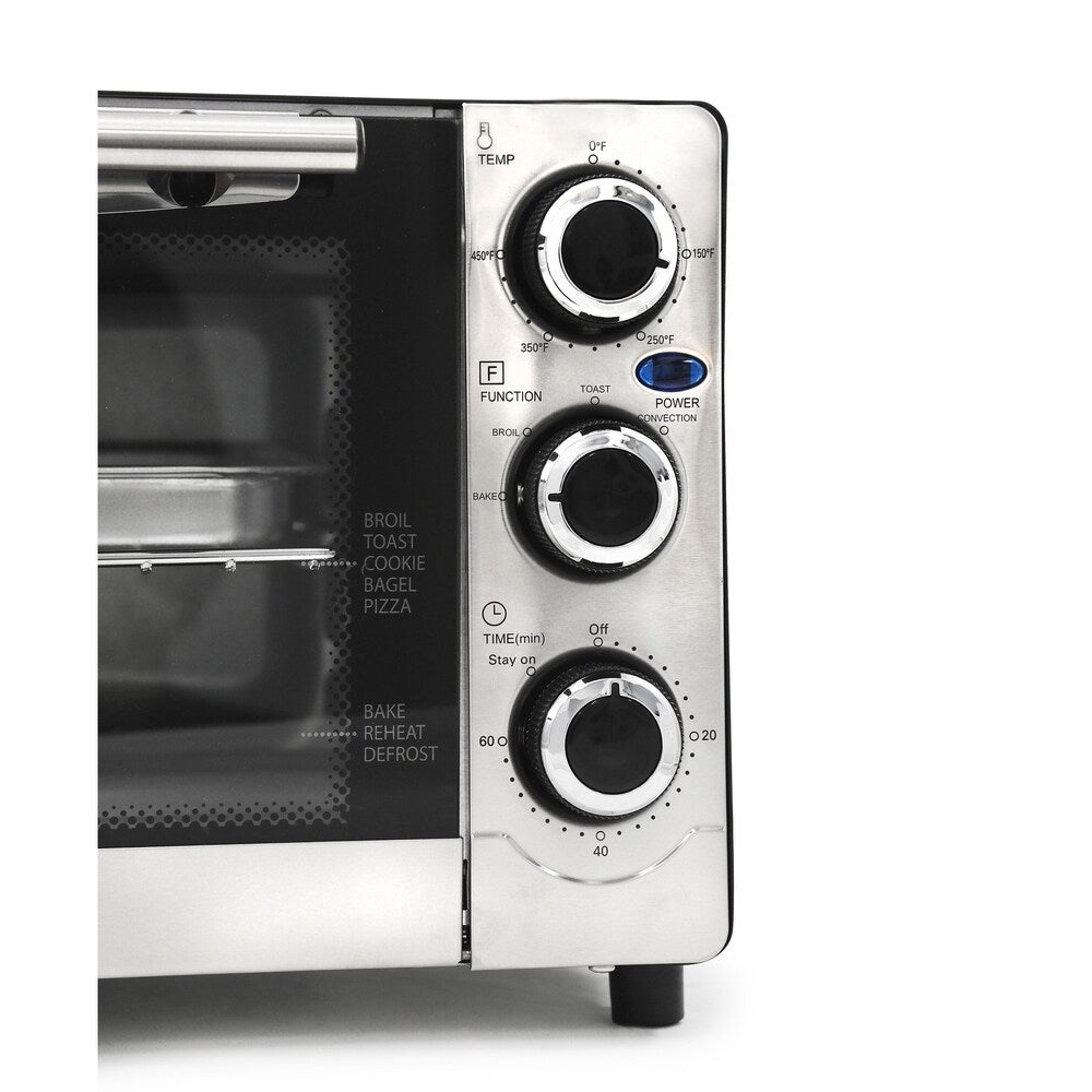 Elite Platinum ETO-140C Countertop Convection 6-Slice Toaster Oven, Stainless Steel