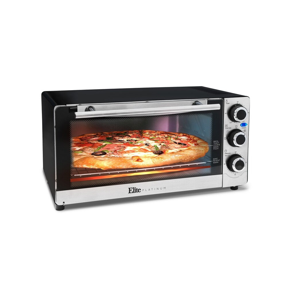 Elite Platinum ETO-140C Countertop Convection 6-Slice Toaster Oven, Stainless Steel