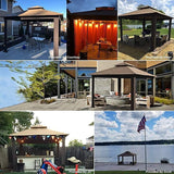 EliteShade USA 12x12 feet Titan Patio Outdoor Garden Backyard Gazebo with Ventilation and 5 Years Non-Fading,Rust