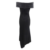 Eliza J Women's Petite Off-The-Shoulder Bow Gown (2, Black)