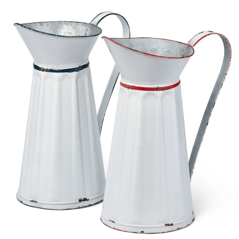 Eliza Tall Enamel Pitchers - Ast 2