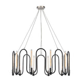 Elk Continuum 10-light LED Chandelier in Silvered Graphite With Polished Nickel Accents - Silvered Graphite/Polished Nickel