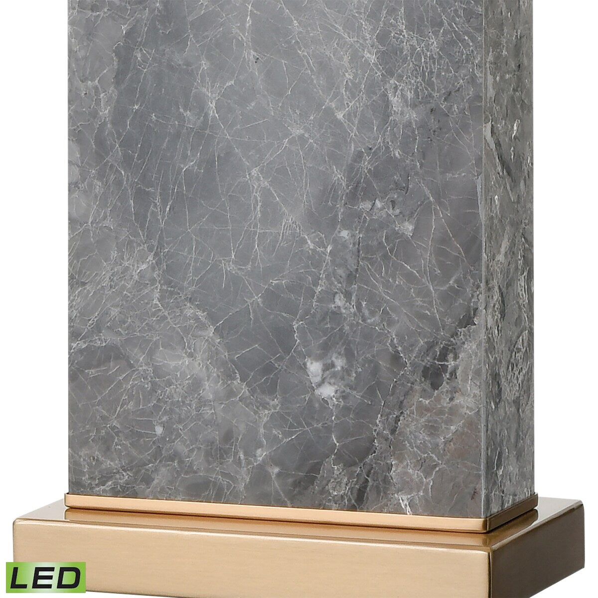 Elk Home Archean Gray Marble With White Linen Shade Table Lamp
