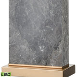 Elk Home Archean Gray Marble With White Linen Shade Table Lamp