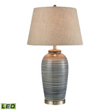 Elk Home Monterey Blue With Light Tan Burlap Shade Table Lamp