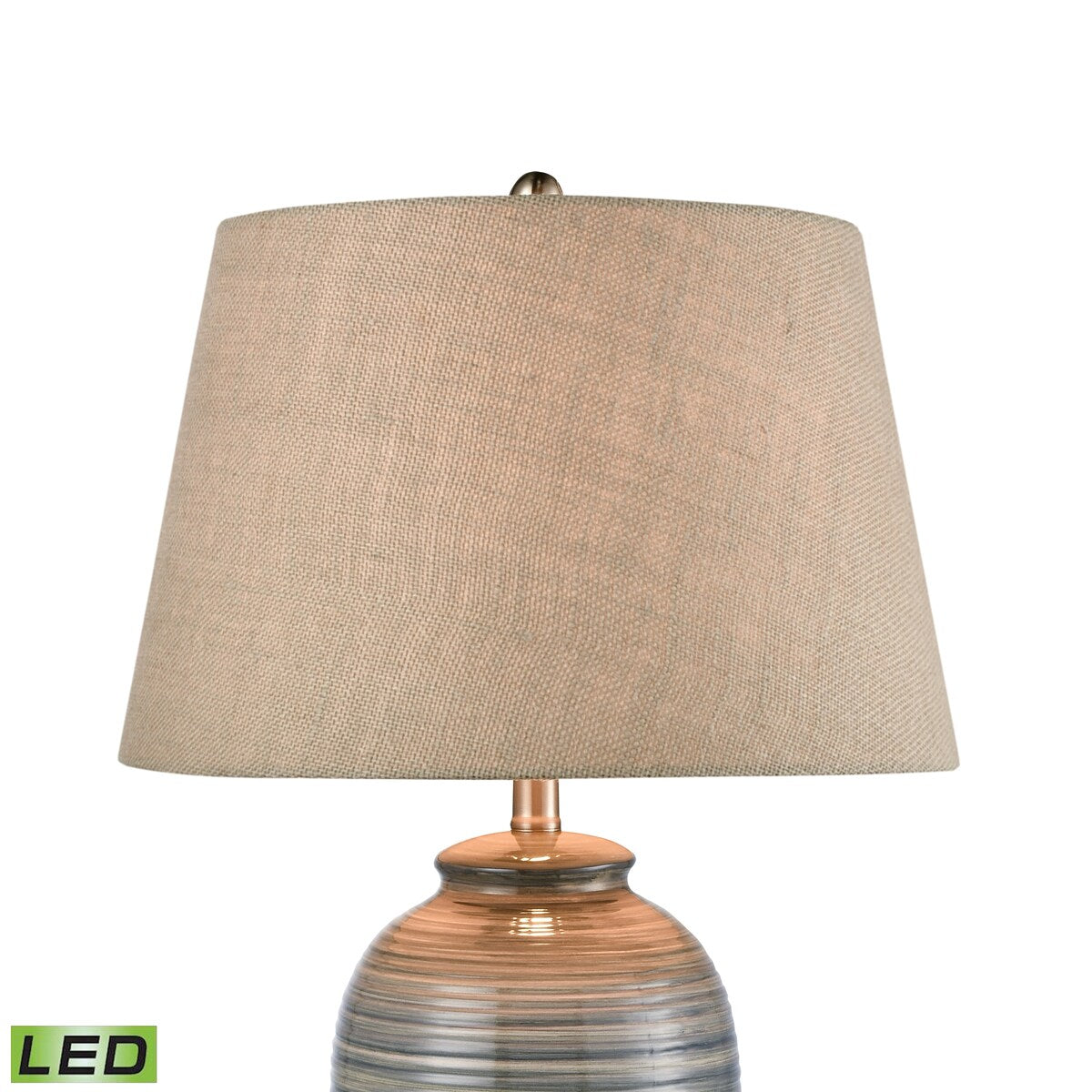Elk Home Monterey Blue With Light Tan Burlap Shade Table Lamp