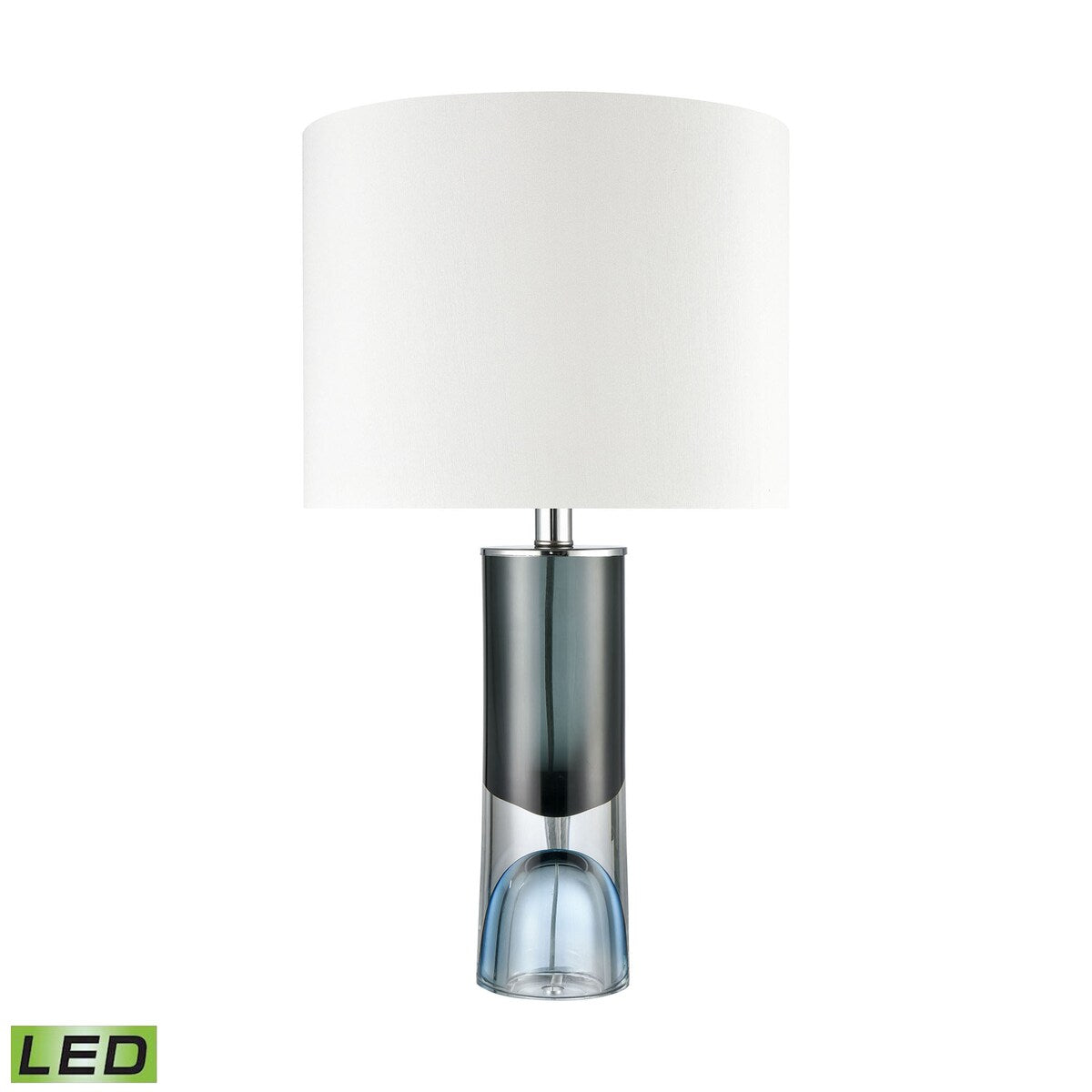 Elk Home Otho Blue With White Faux Silk Shade Table Lamp