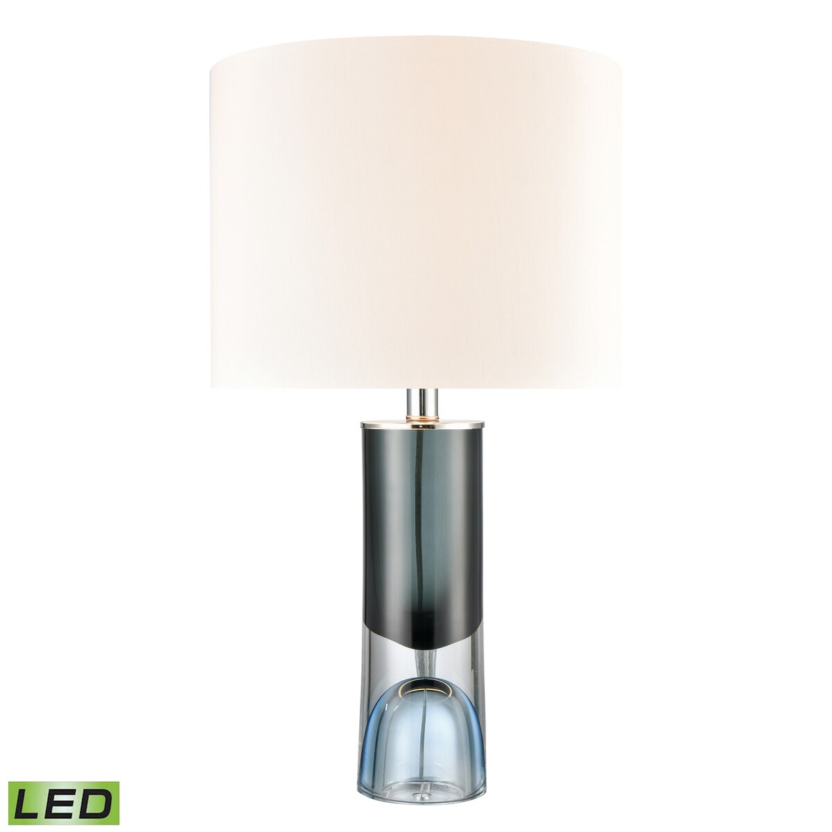 Elk Home Otho Blue With White Faux Silk Shade Table Lamp