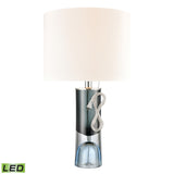 Elk Home Otho Blue With White Faux Silk Shade Table Lamp