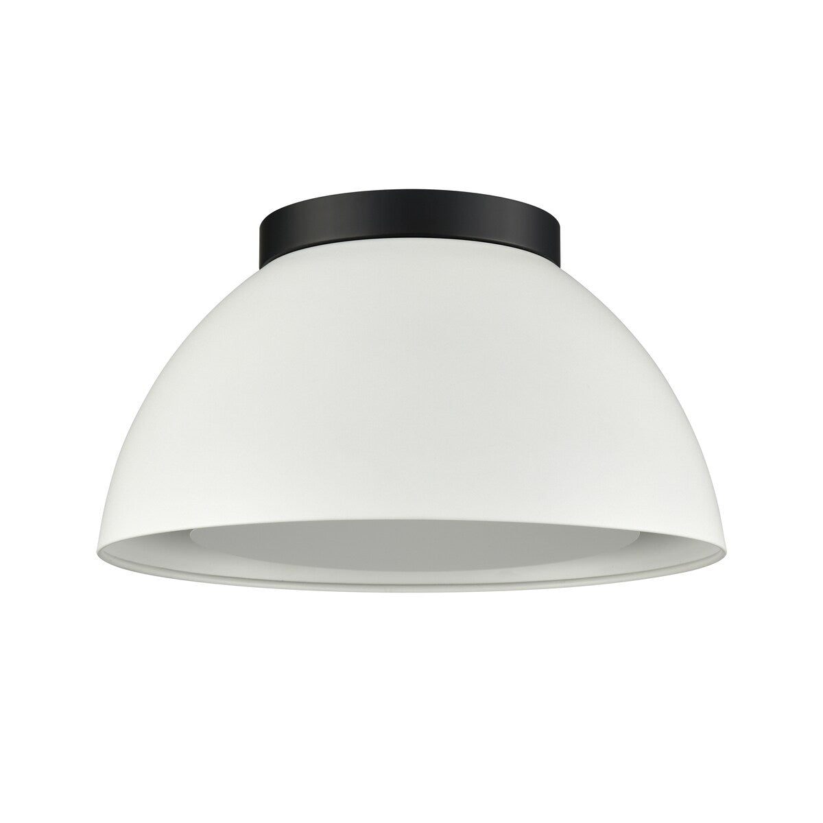 Elk Home Pelham 10'' Wide 2-Light Flush Mount - Matte Black with Matte White