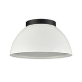 Elk Home Pelham 10'' Wide 2-Light Flush Mount - Matte Black with Matte White