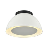 Elk Home Pelham 10'' Wide 2-Light Flush Mount - Matte Black with Matte White