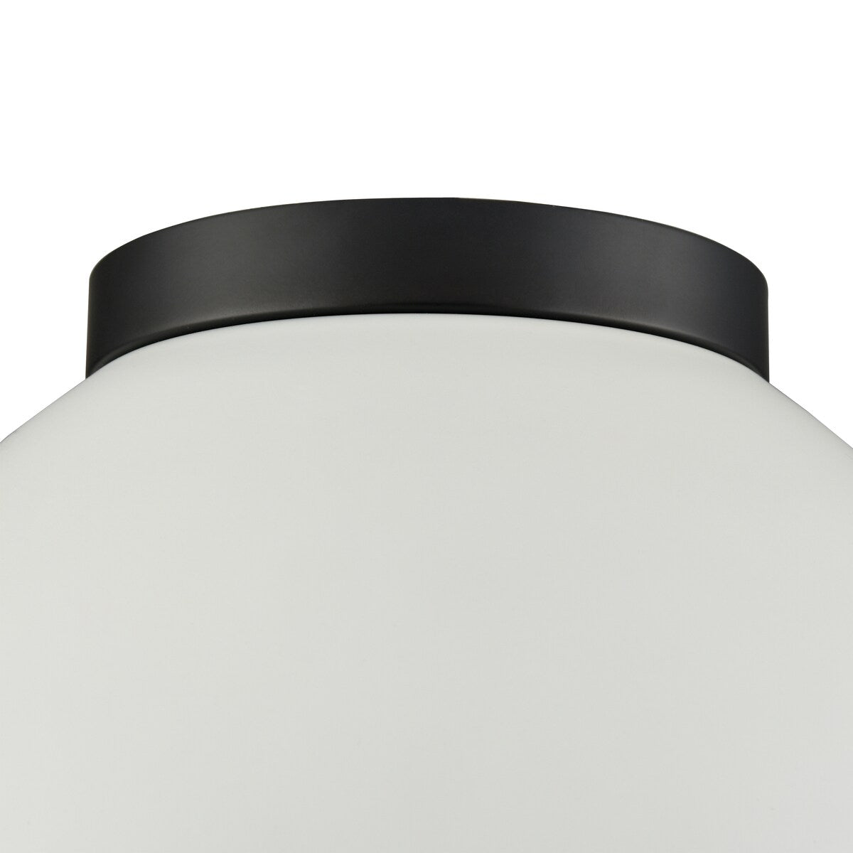 Elk Home Pelham 10'' Wide 2-Light Flush Mount - Matte Black with Matte White