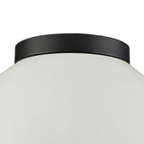 Elk Home Pelham 10'' Wide 2-Light Flush Mount - Matte Black with Matte White