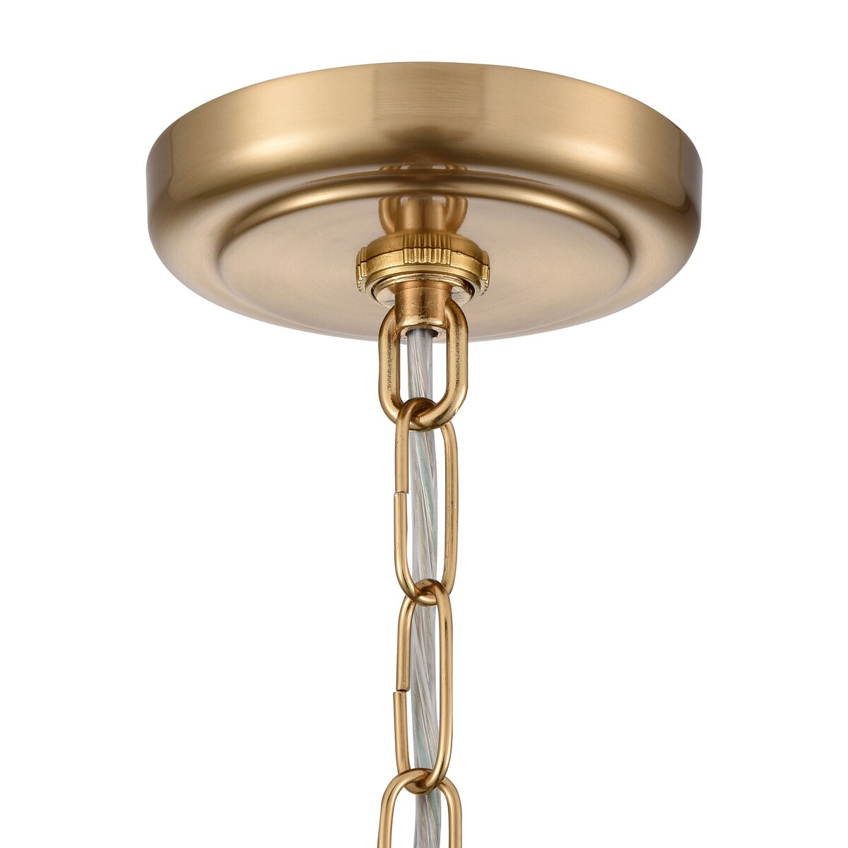 Elk Home Reese Aged Brass Finish With Metal Drum Shade Pendant