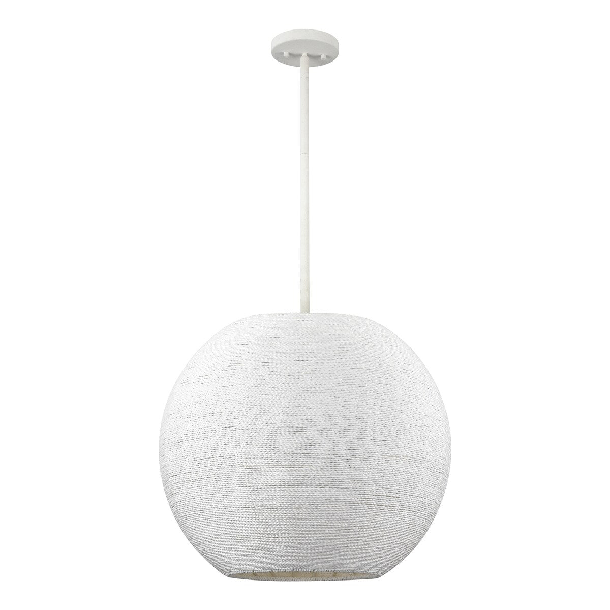 Elk Home Sophie White Coral Finish With White Paper Rope Shade Pendant