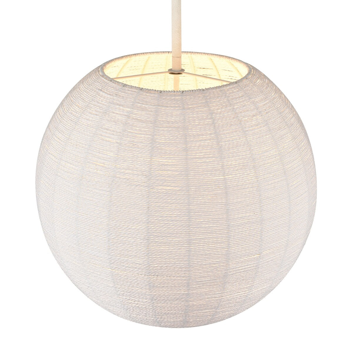 Elk Home Sophie White Coral Finish With White Paper Rope Shade Pendant