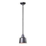 Elk Lighting Insulator Glass 1-light Pendant in Weathered Zinc