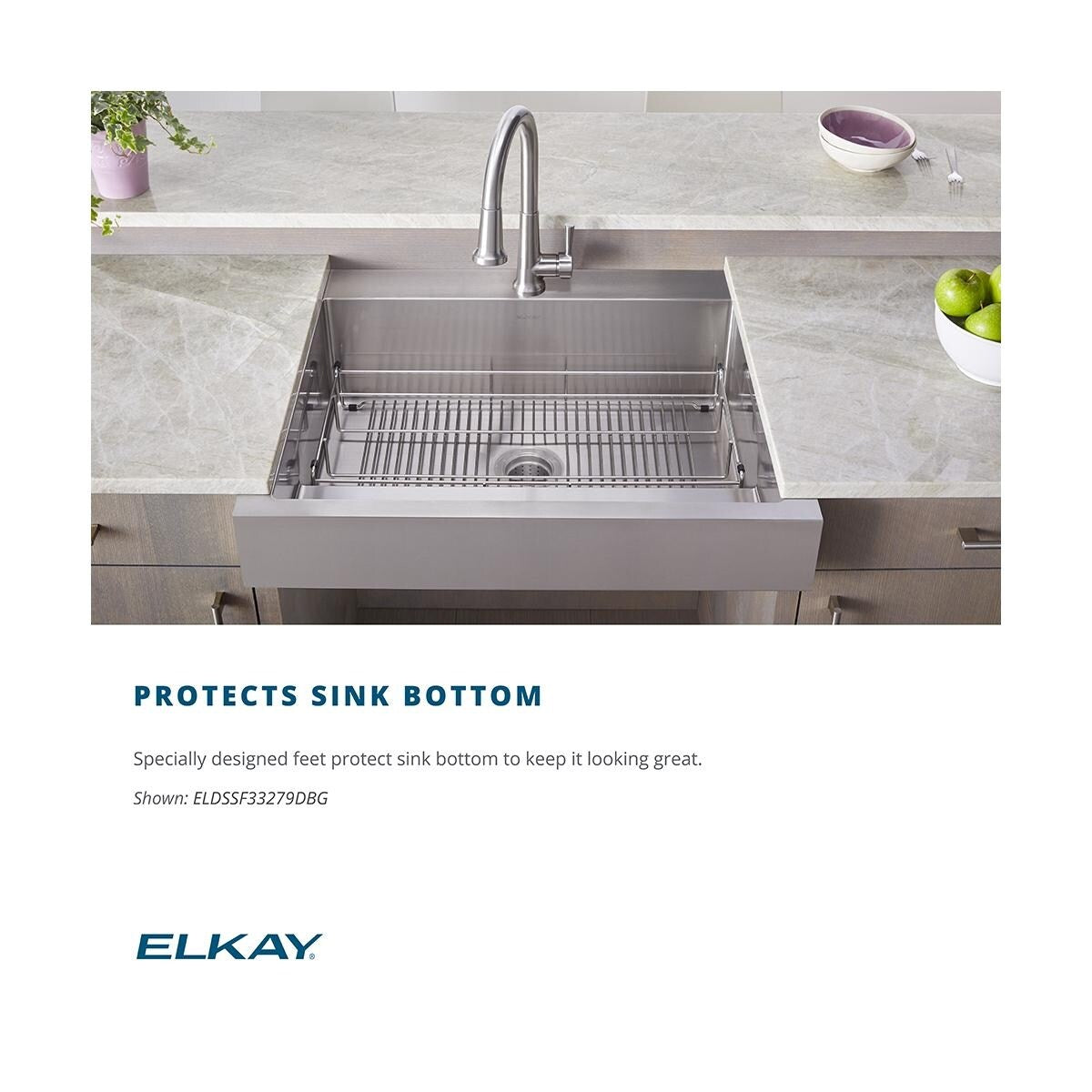 Elkay Crosstown Stainless Steel 14-1/2" x 15-1/4" x 1-1/4" Bottom Grid