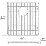Elkay Crosstown Stainless Steel 14-1/2" x 15-1/4" x 1-1/4" Bottom Grid