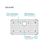 Elkay Crosstown Stainless Steel 14-1/2" x 15-1/4" x 1-1/4" Bottom Grid