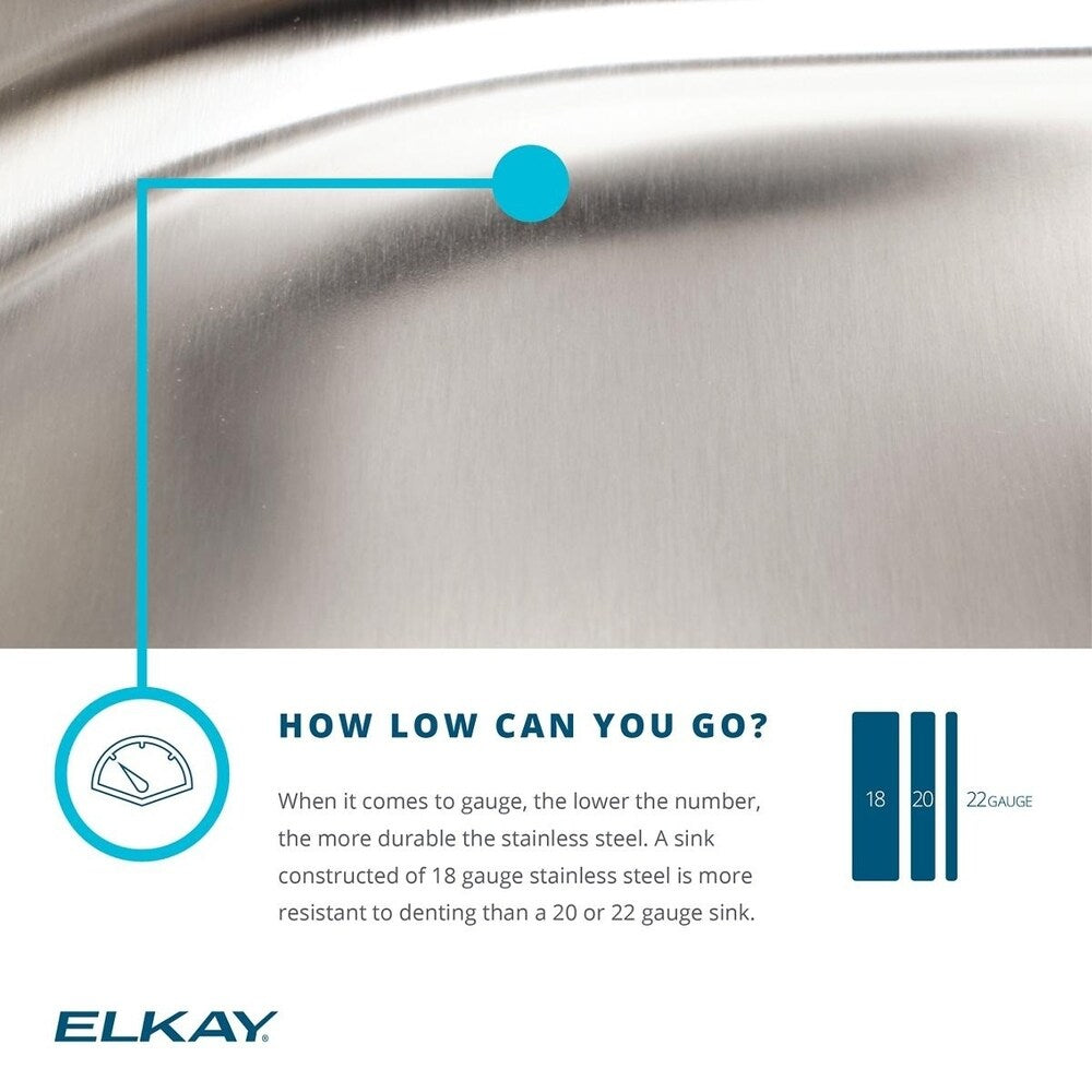 Elkay Crosstown Stainless Steel 35-7/8" x 20-1/4" x 9", Single Bowl Farmhouse Sink Kit