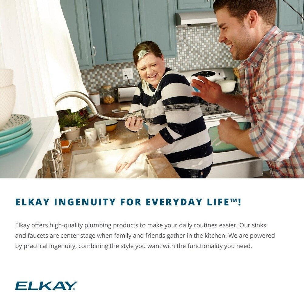 Elkay Crosstown Stainless Steel 35-7/8" x 20-1/4" x 9", Single Bowl Farmhouse Sink Kit