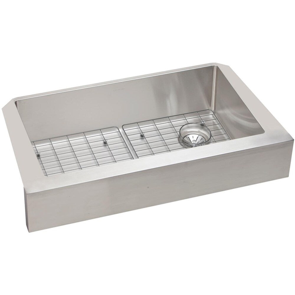 Elkay Crosstown Stainless Steel 35-7/8" x 20-1/4" x 9", Single Bowl Farmhouse Sink Kit