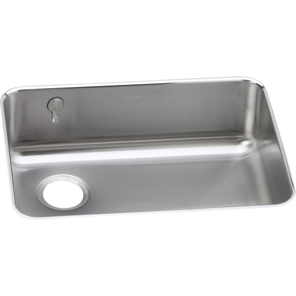 Elkay Gourmet (Lustertone) Stainless Steel Single Bowl Undermount Sink Kit