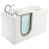 Ella Deluxe 30"x55" Acrylic Air and Hydro Massage Walk-In Bathtub, Inward Swing Door, 5 Piece Fast Fill Faucet, 2" Dual Drain