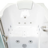 Ella Deluxe 30"x55" Acrylic Air and Hydro Massage Walk-In Bathtub, Inward Swing Door, 5 Piece Fast Fill Faucet, 2" Dual Drain