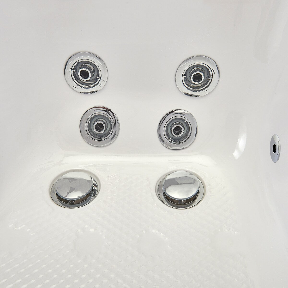 Ella Wheelchair Transfer 60 Acrylic Hydro Massage Walk-In Bathtub & Outward Swing Door, 5 Piece Fast Fill Faucet, 2" Dual Drain