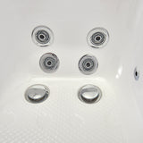 Ella Wheelchair Transfer 60 Acrylic Hydro Massage Walk-In Bathtub & Outward Swing Door, 5 Piece Fast Fill Faucet, 2" Dual Drain