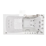 Ella Ultimate 30x60 Acrylic Air & Hydro Massage + Independent Foot Massage Walk-In-tub, 5 Piece Fast Fill Faucet, Dual Drain