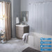 Elle Décor Pinstripe PEVA Shower Curtain Liner in Aqua