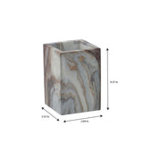 Elle Décor Square Tumbler in Agate - Grey - 2.64" x 2.52" x 4.37"
