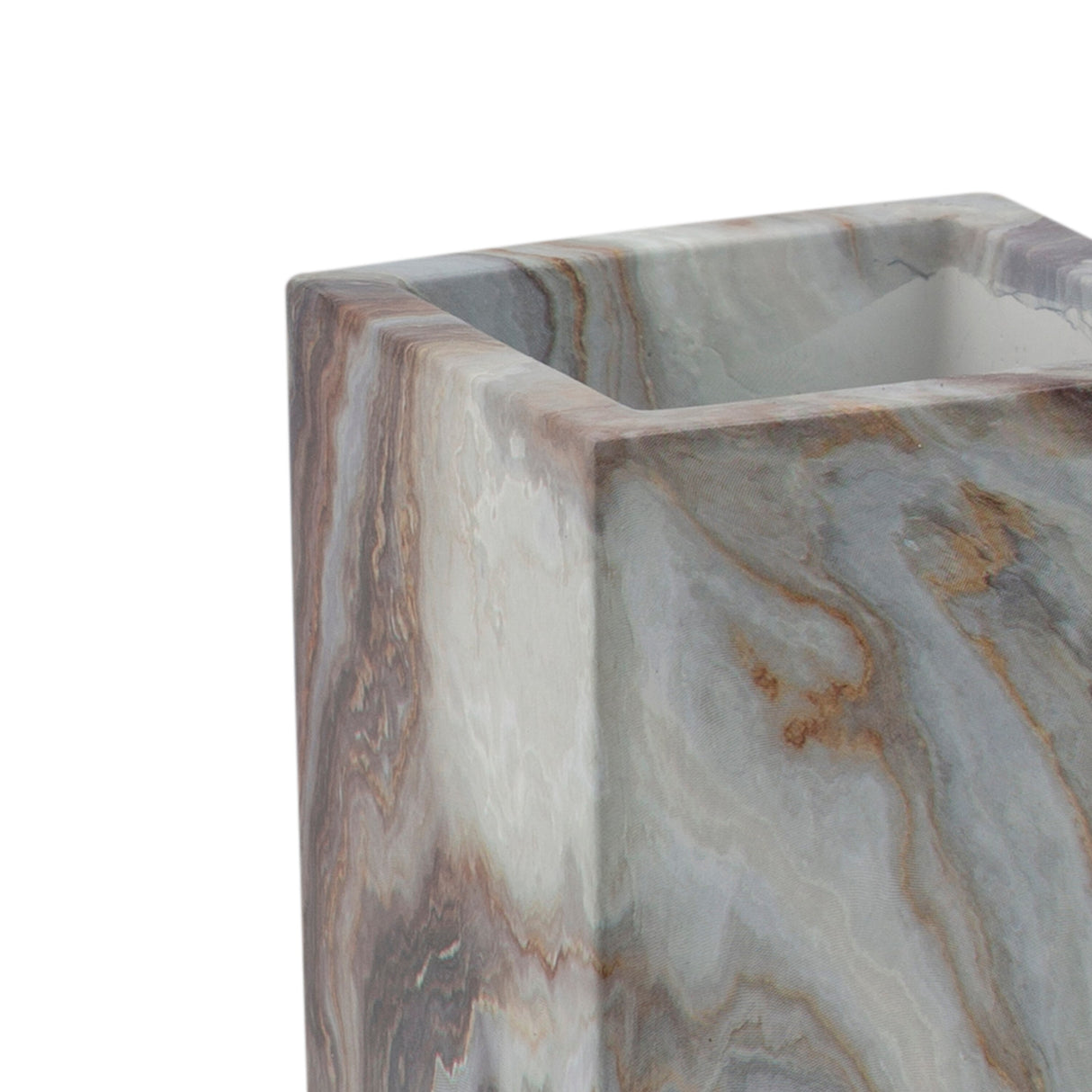 Elle Décor Square Tumbler in Agate - Grey - 2.64" x 2.52" x 4.37"