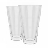 Elle Decor Double Wall Insulated Glass Tumbler Set of 2 - 14oz