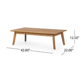 Ellendale Outdoor Acacia Wood Outdoor Loveseat and Coffee Table Set by Christopher Knight Home