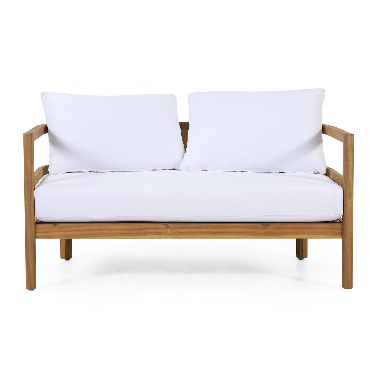 Ellendale Outdoor Acacia Wood Outdoor Loveseat and Coffee Table Set by Christopher Knight Home