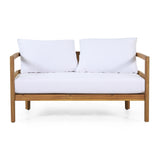 Ellendale Outdoor Acacia Wood Outdoor Loveseat and Coffee Table Set by Christopher Knight Home